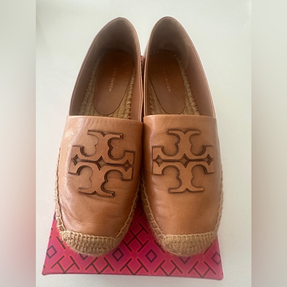 Tory Burch Brown Espadrille Loafers